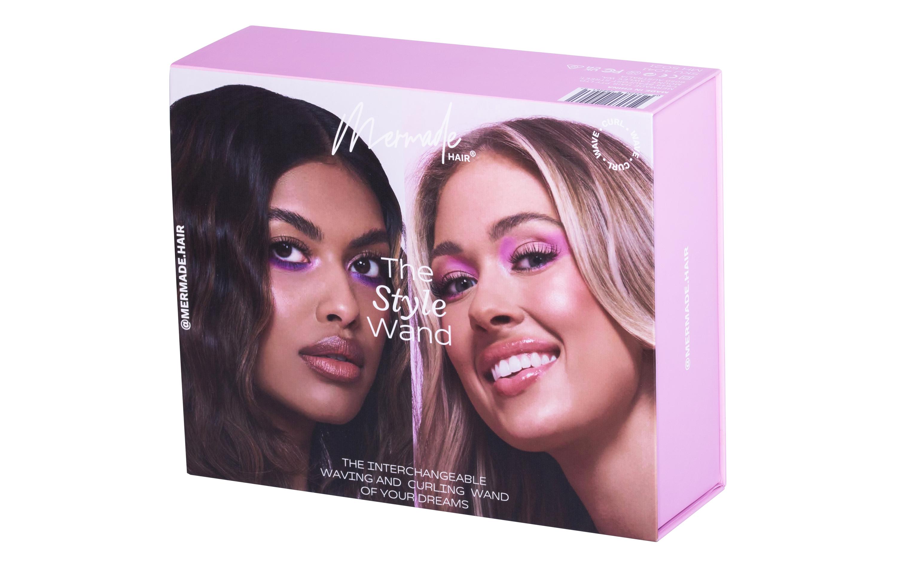 Welleneisen Style Wand PinkDreifaches Welleneinsen