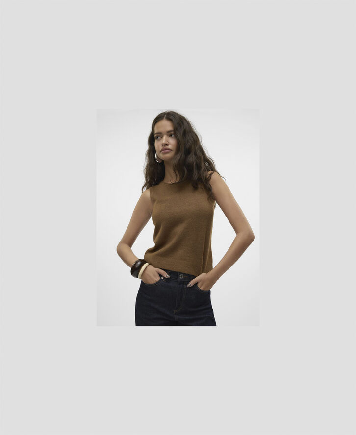 Vero Moda VMLUCILLE O-NECK KNIT TANK TOP VMA Bison