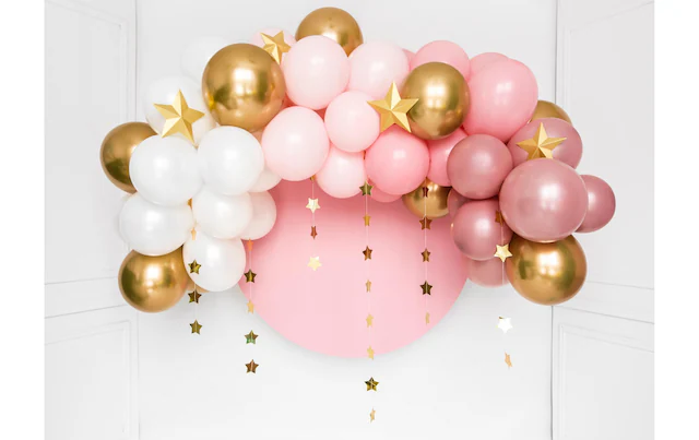 partydeco Girlande »Luftballon Girlande Pink«