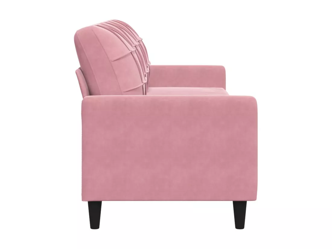 Canapé à 3 places Rose 210 cm Velours