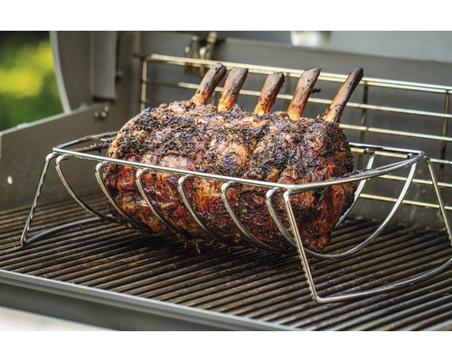 Weber Rib Holder Sparerib Holder en Braadmand RVS Multifunctioneel Zilver