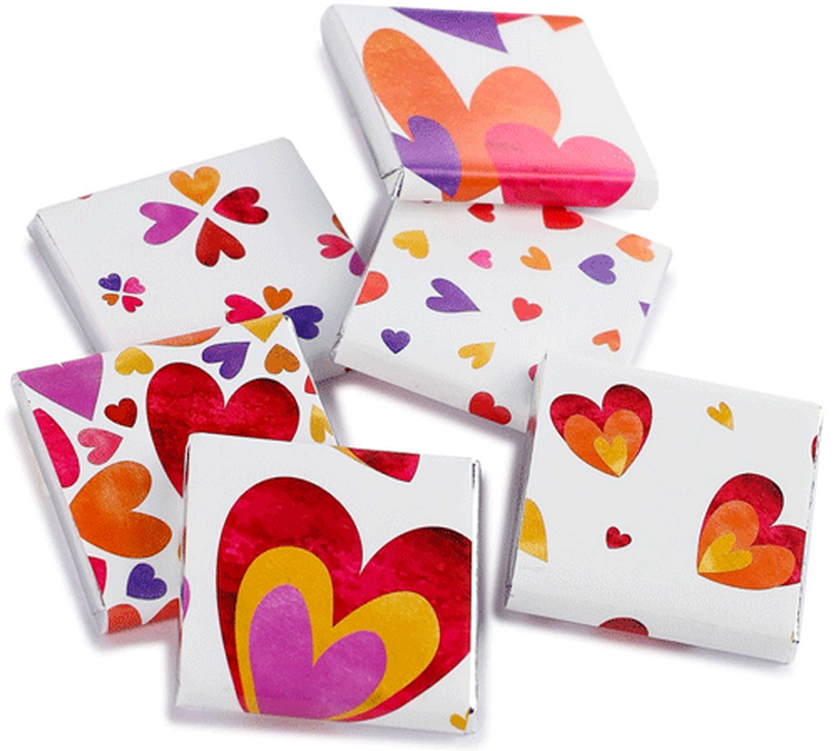 Boite 24 carrés gourmands Love 6 saveurs - DOLFIN