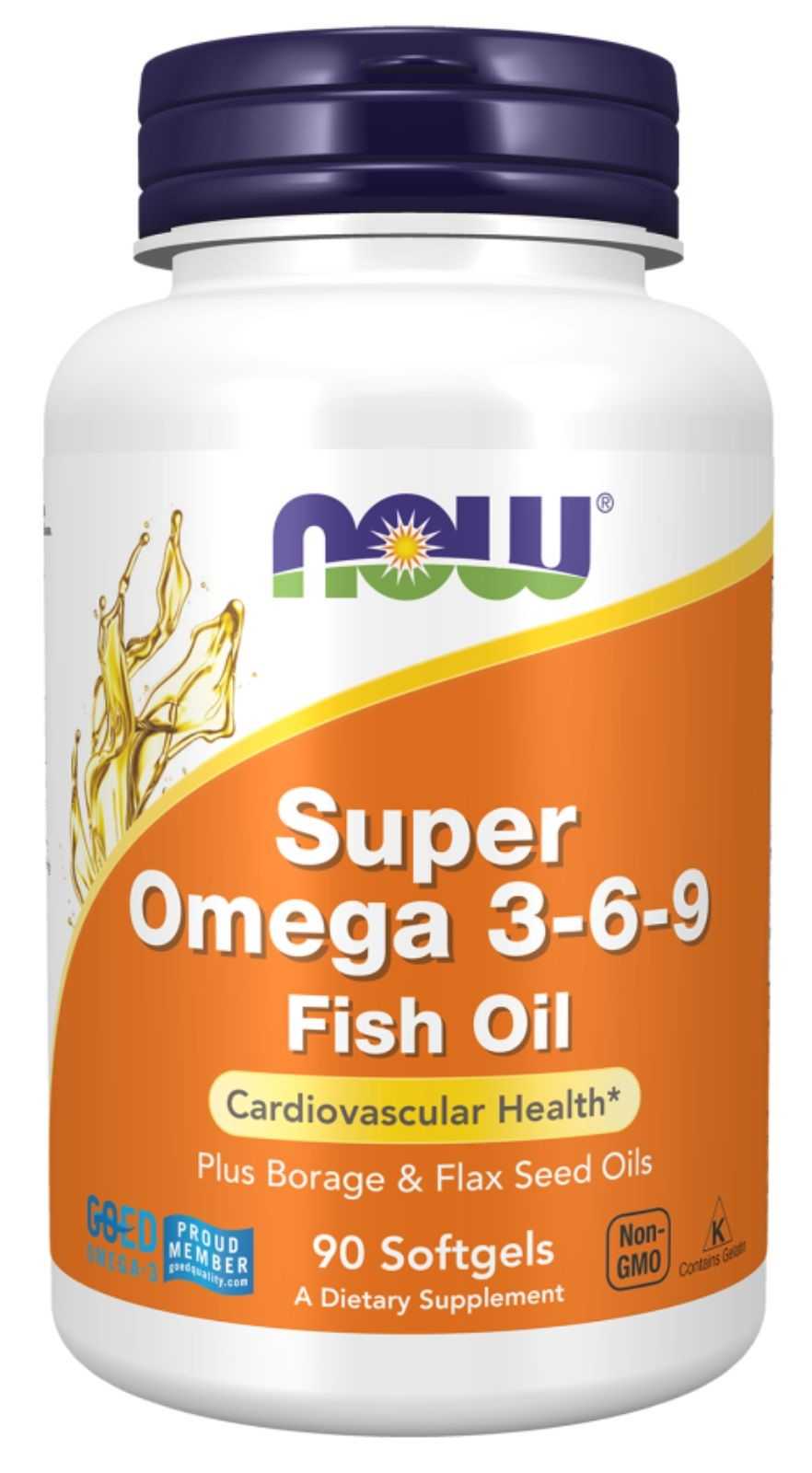 NOW Foods Super Ômega-3-6-9 1200 mg 90 cápsulas lisas