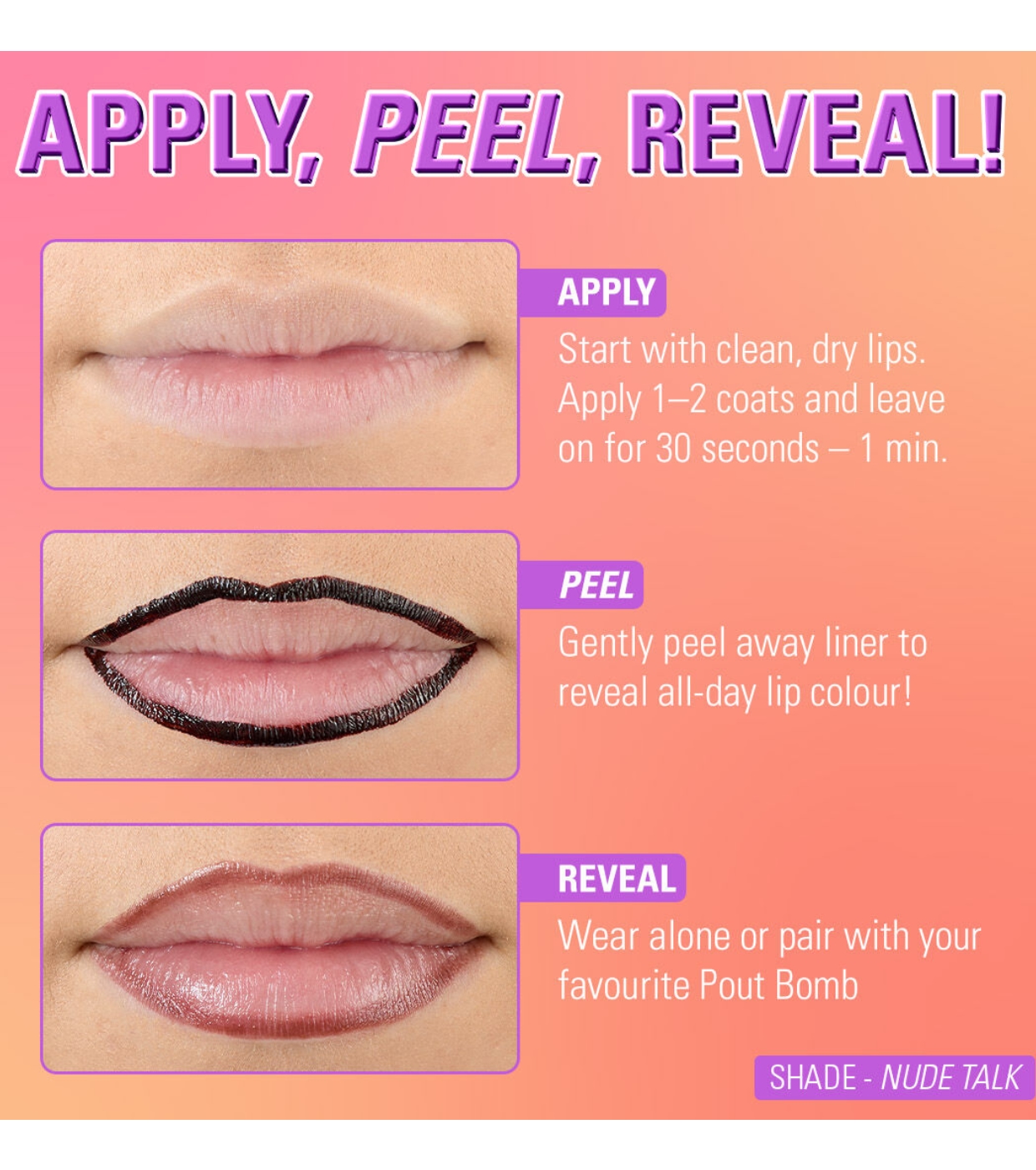 Makeup Revolution - Delineador de lábios Lip Shift Ink Peel Off - Hunny Kiss