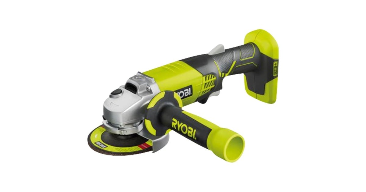 RyobiAccu Haakse slijper R18AG-0  (Groen/zwart, Accu en oplader niet inbegrepen)