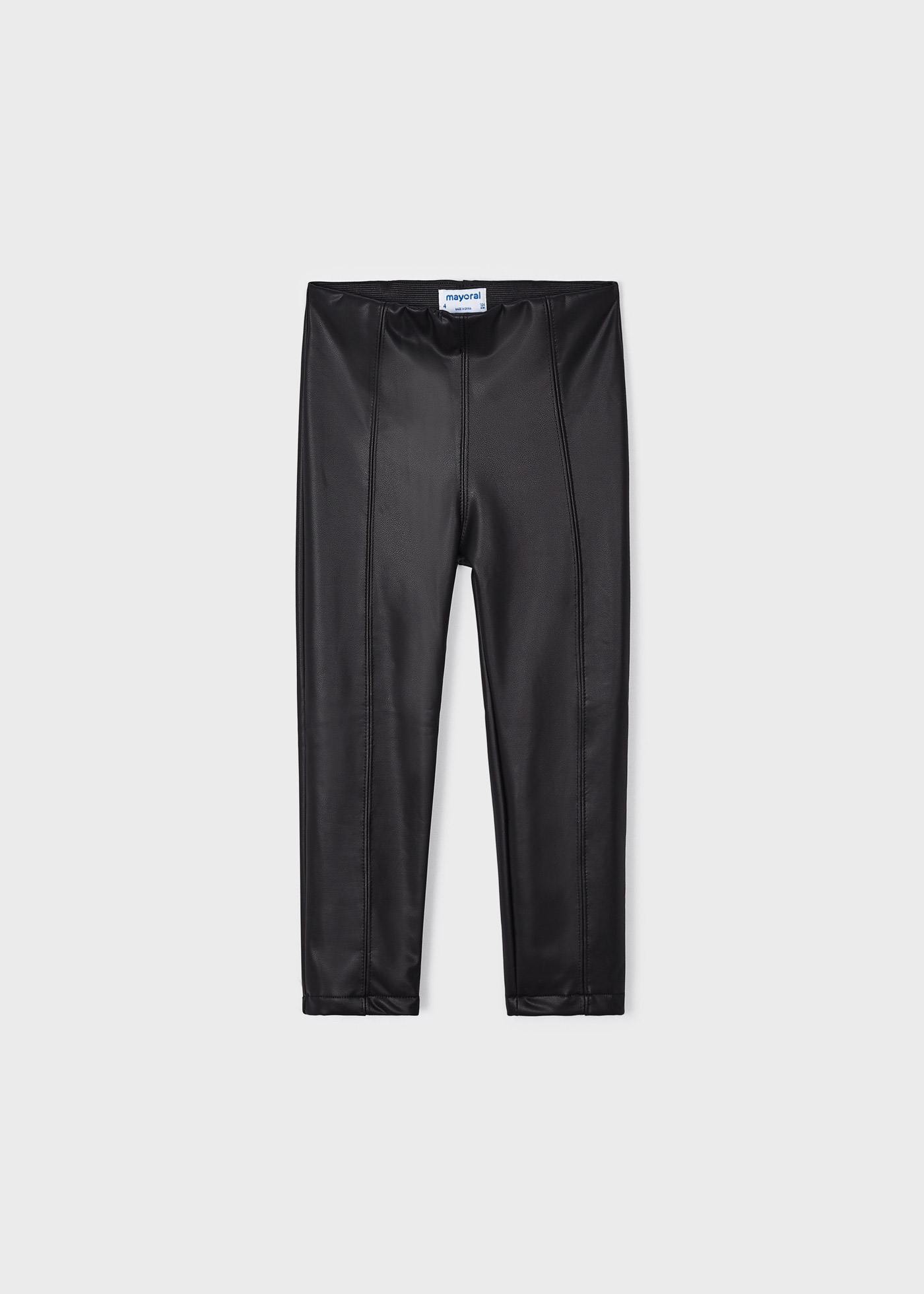 Leggings de couro sintético para meninas
