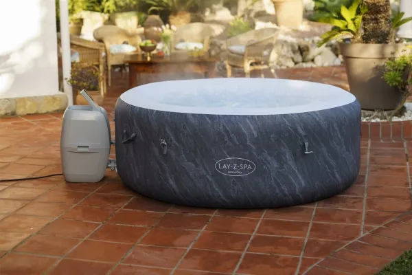 Bestway Lay-Z-Spa 60175, 669 L, 4 person(er), Rund, Boble/Jet massage, Grå, Hvid, 40 °C