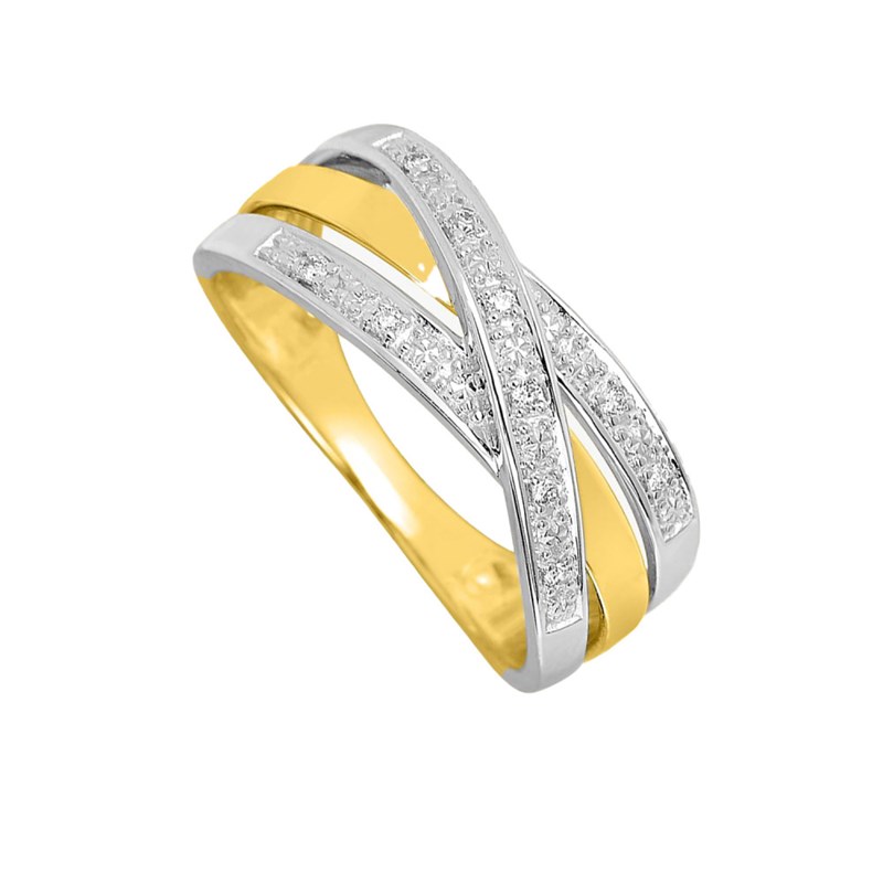 Bague Femme - Or 18 Carats - Diamant 0,05 Carats