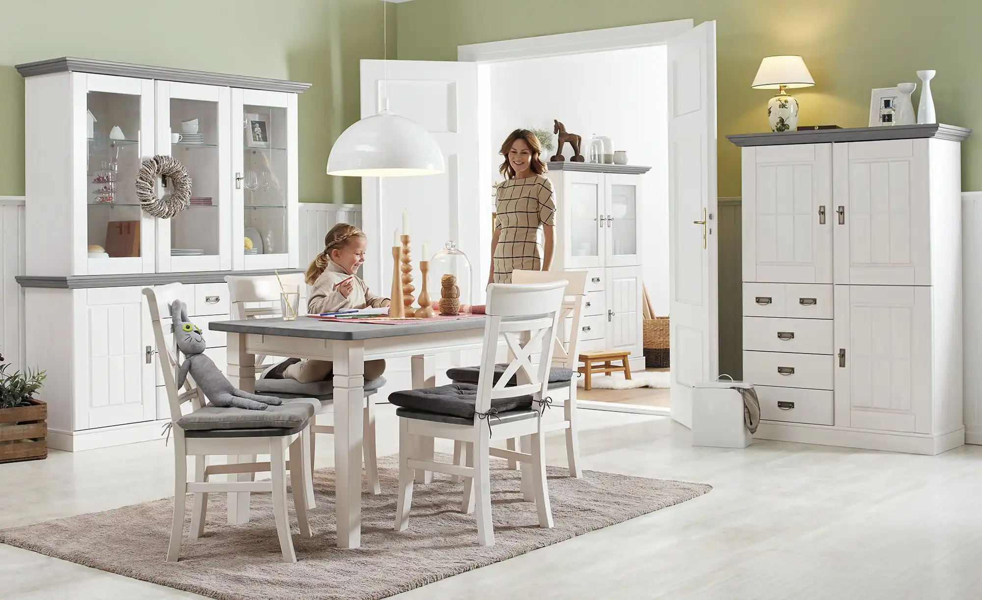maison bleue Vitrinenaufsatz für Sideboard  Florian