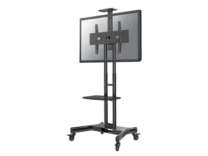 NEOMOUNTS TV-Trolley NM-M1700 Schwarz Mobiler Bodenständer für Flachbildfernseher bis zu 75