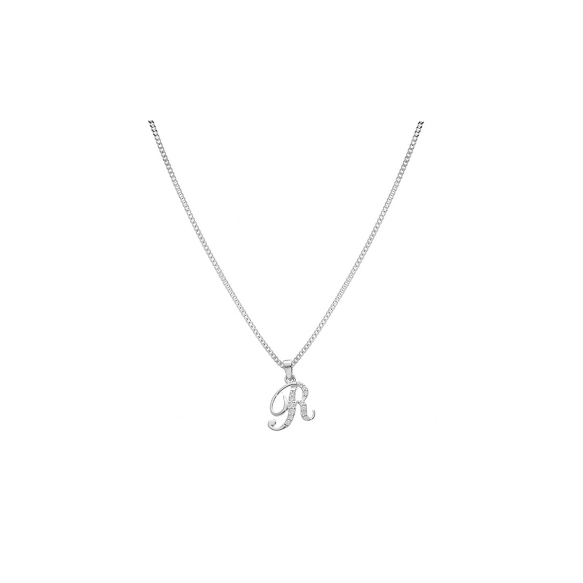Collier Initiale Argent - Lettre R