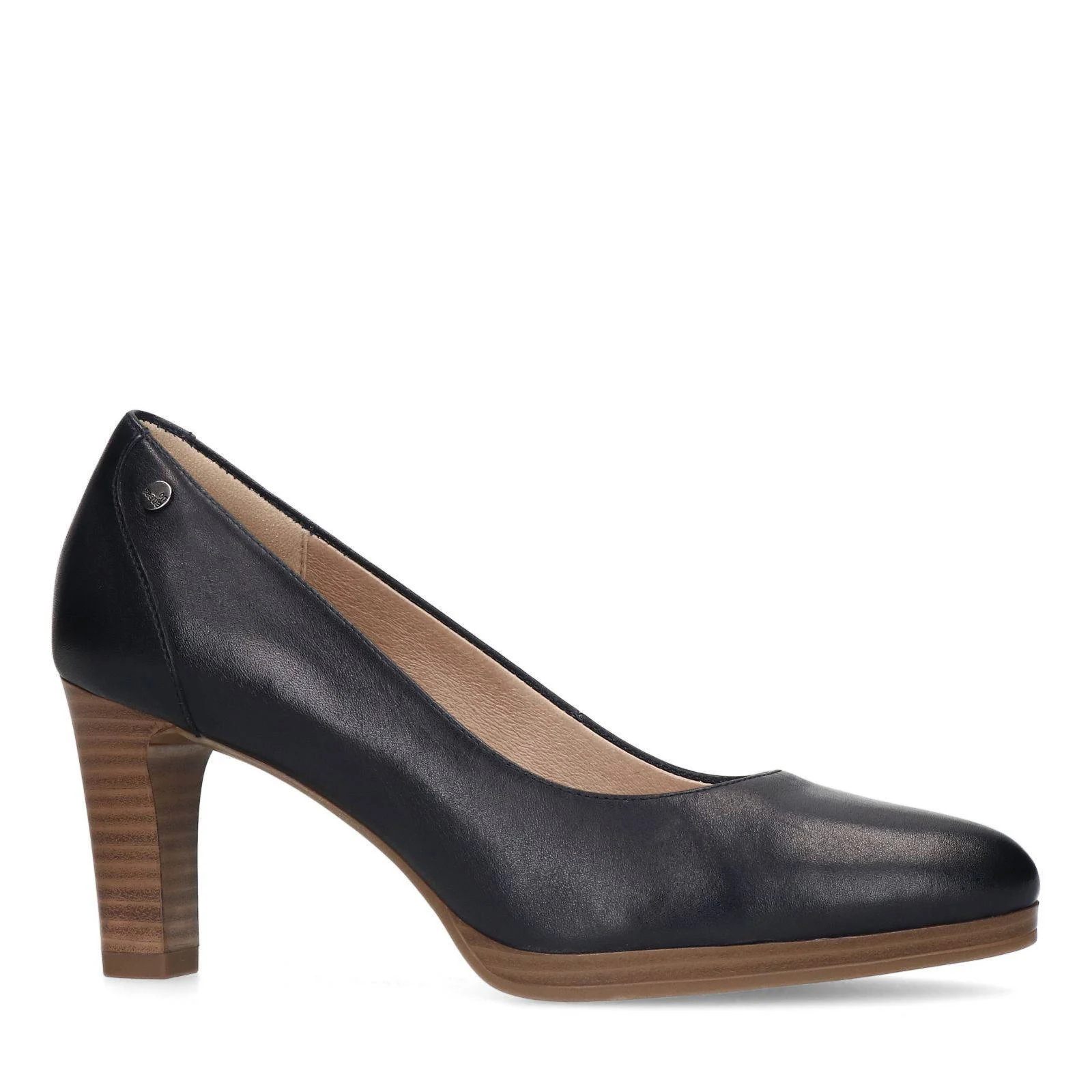 No Stress leren pumps donkerblauw
