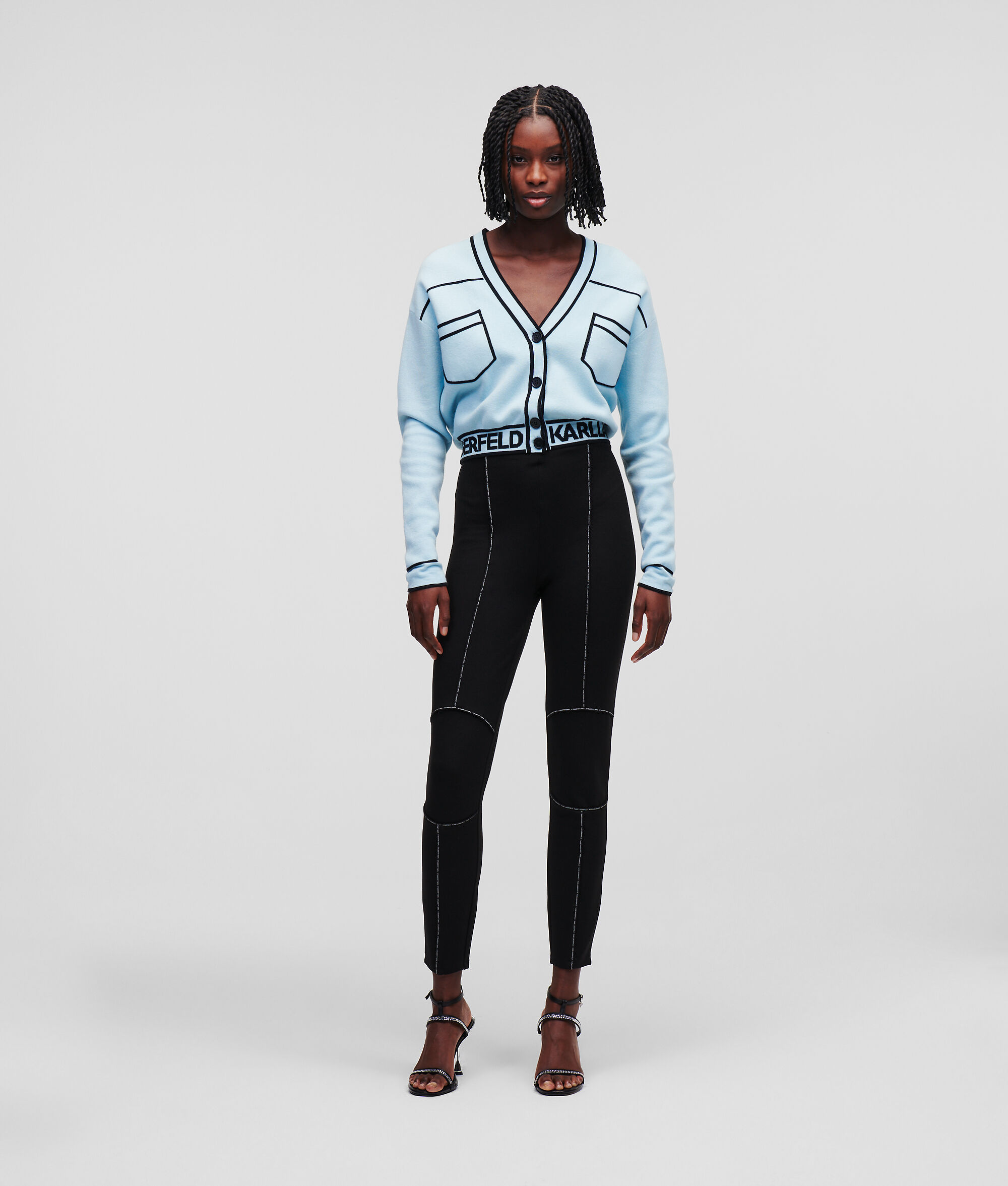 LEGGING EN PUNTO AVEC LOGO KARL