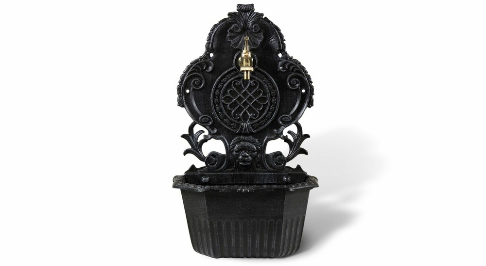 Fontaine de jardin aluminium gris 34.5x18x58.5cm