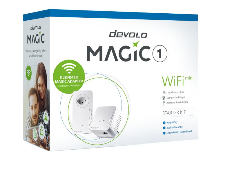 devolo Powerline Magic 1 WiFi mini Starter Kit Devolo Magic 1 WiFi mini Starter Kit Powerline-Adapter