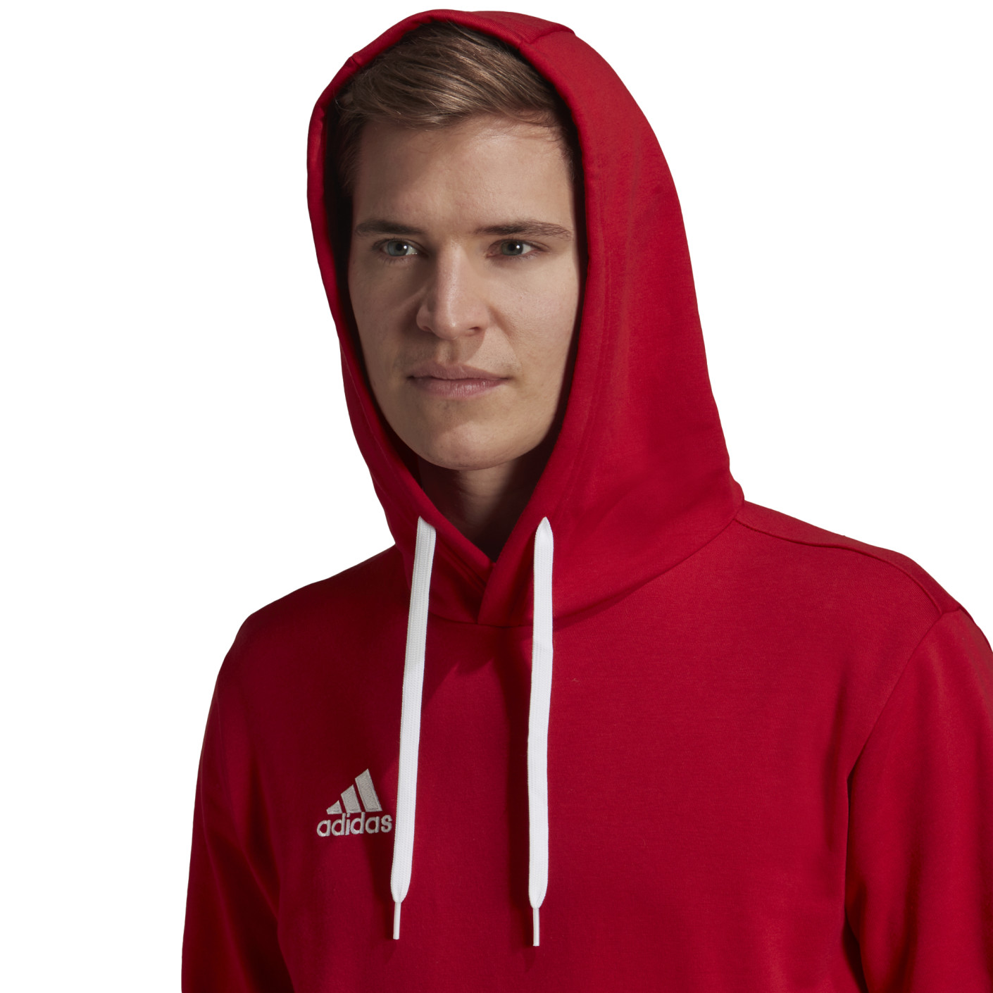 Adidas Entrada 22 Sweat Hoodie Rood Wit