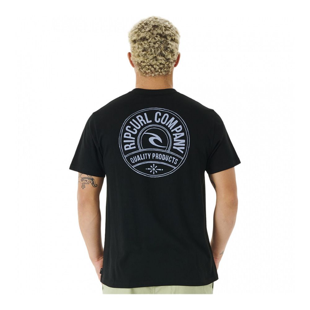 Rip Curl STAPLER - Tee-shirt Homme black