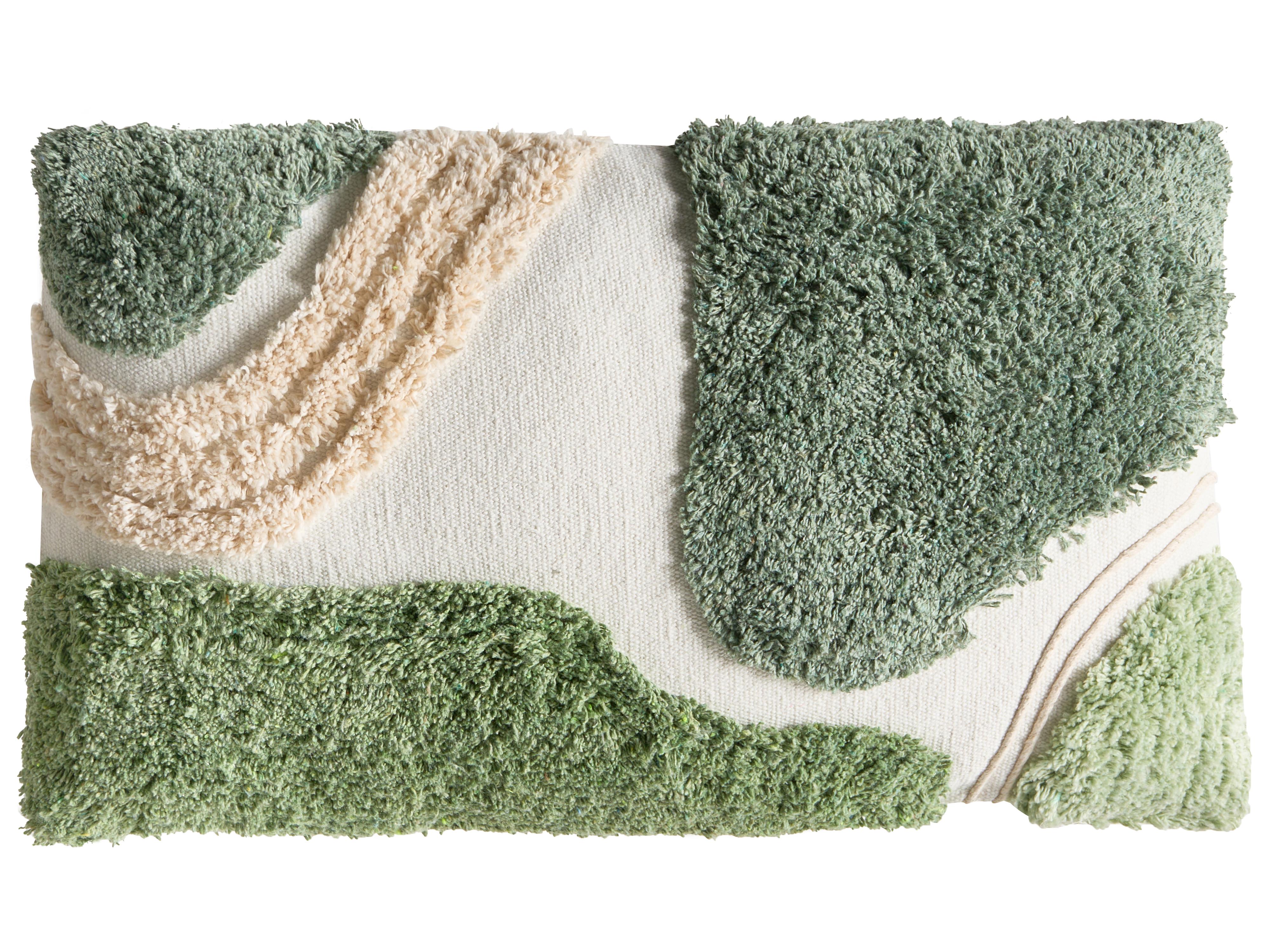 Set van 3 sierkussens ALSTONIA Katoen 30 x 50 cm 45 x 45 cm Groen abstract patroon