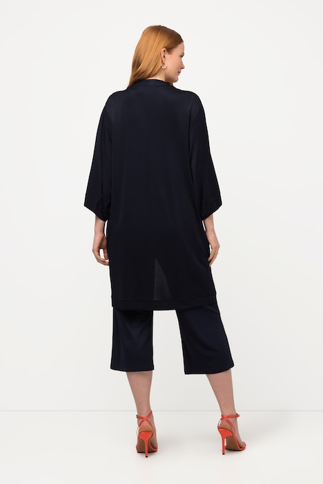 Kimono, Slinky-Piqué, Stehkragen, Halbarm