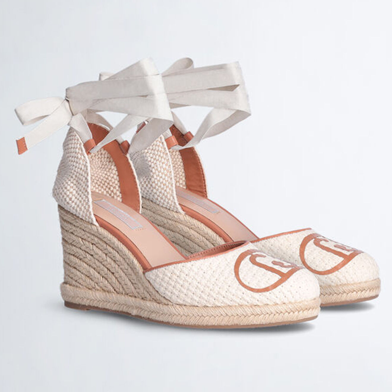 Liu-Jo Espadrilles compensées Damita beiges - Talon 9 cm