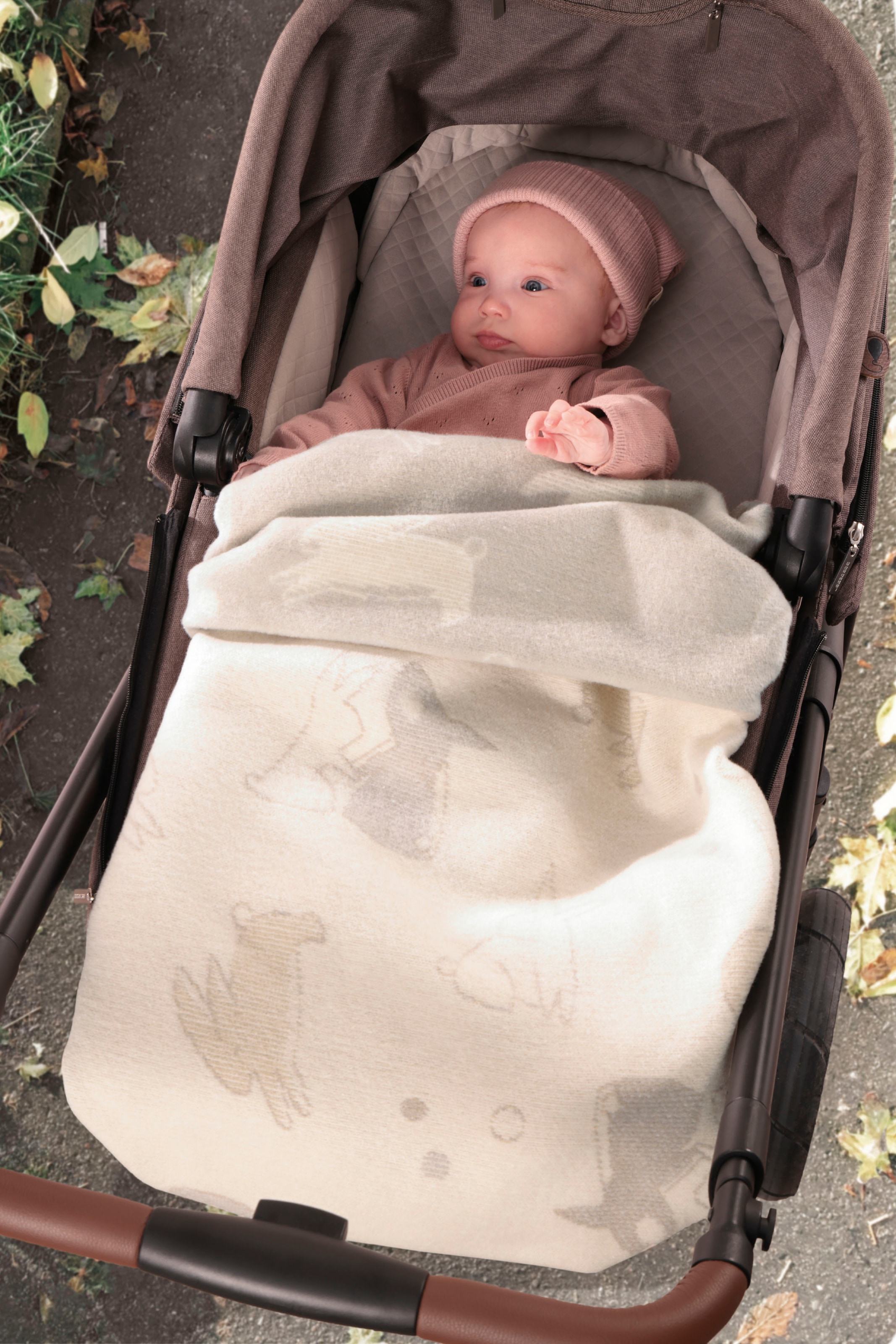 Biederlack Babydecke »Babydecke Littel Rabbits« Babydecke Littel Rabbits mit verspielten Hasen
