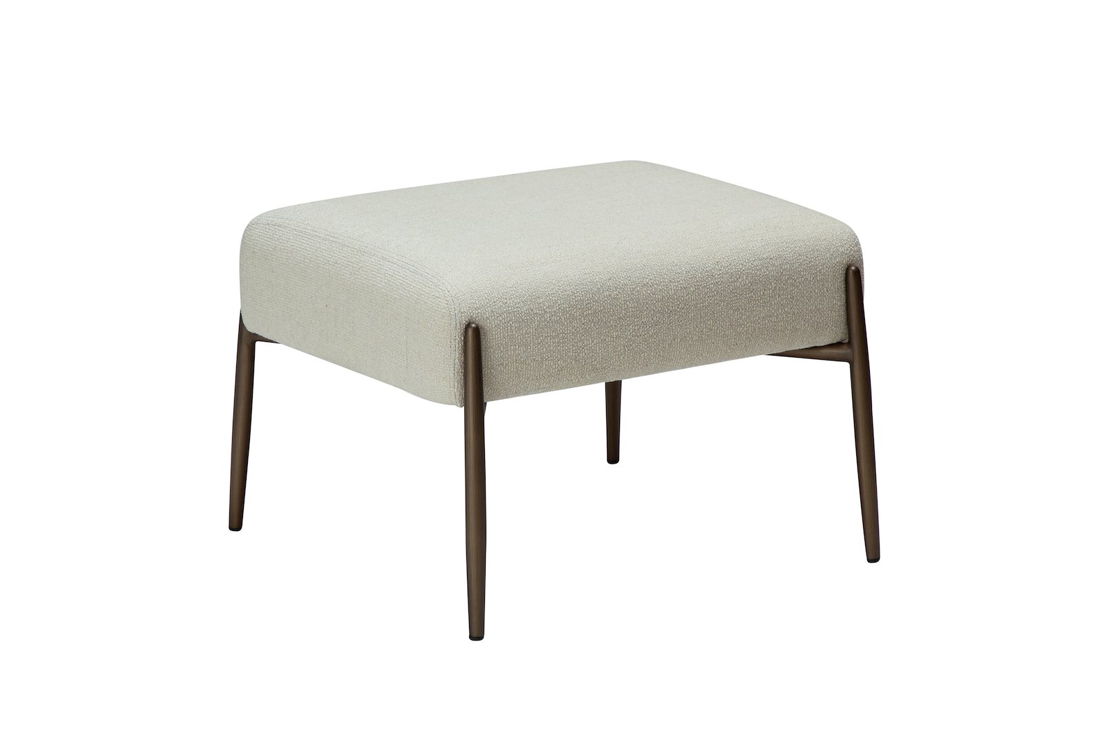 Glam krakk Tekstil Bouclé Bone White med antikk messing ben