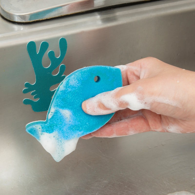 Sink Sponge And Holder Fish
