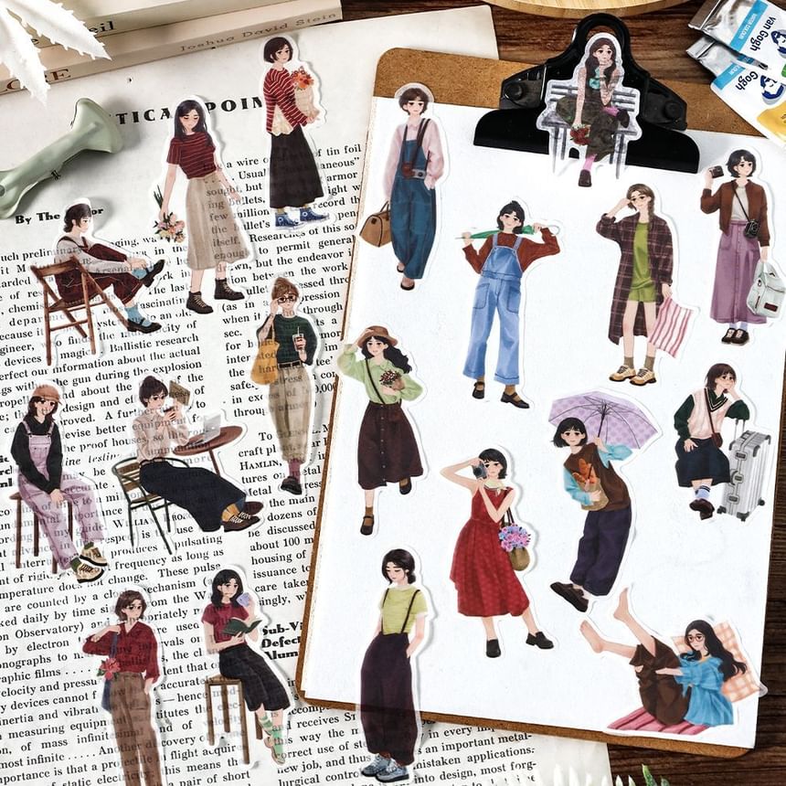 Milena - Cartoon Girl Sticker (Diverse ontwerpen) / Set