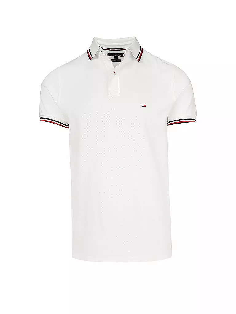 TOMMY HILFIGER Poloshirt Slim Fit weiss