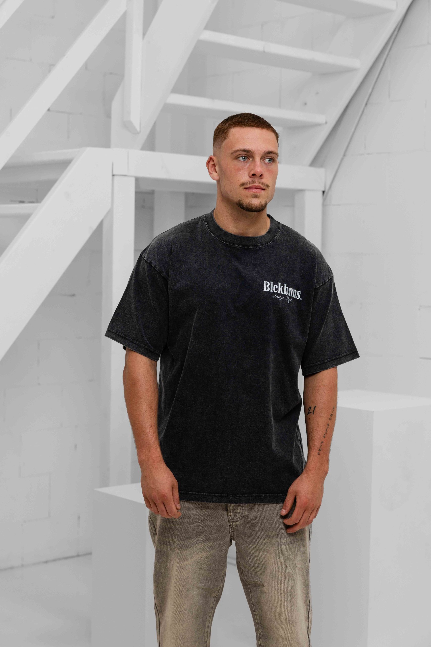 Black Bananas Brush T-Shirt Heren Zwart