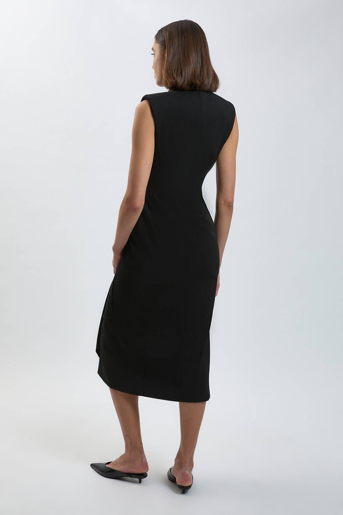 KarenMillen Robe Crayon Mi-longue Ajustée Avec Détails Pour Petite Taille