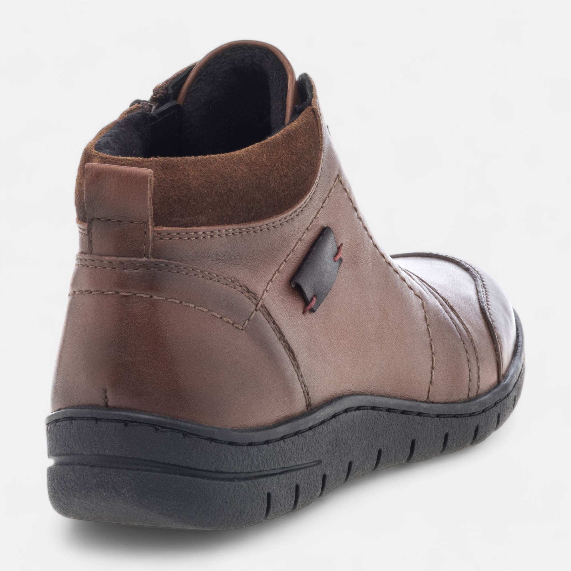 Boots Femme en cuir cognac