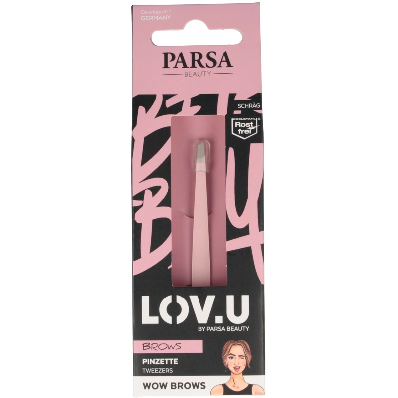 Parsa LOV.U Tweezers Bevelled - Pink