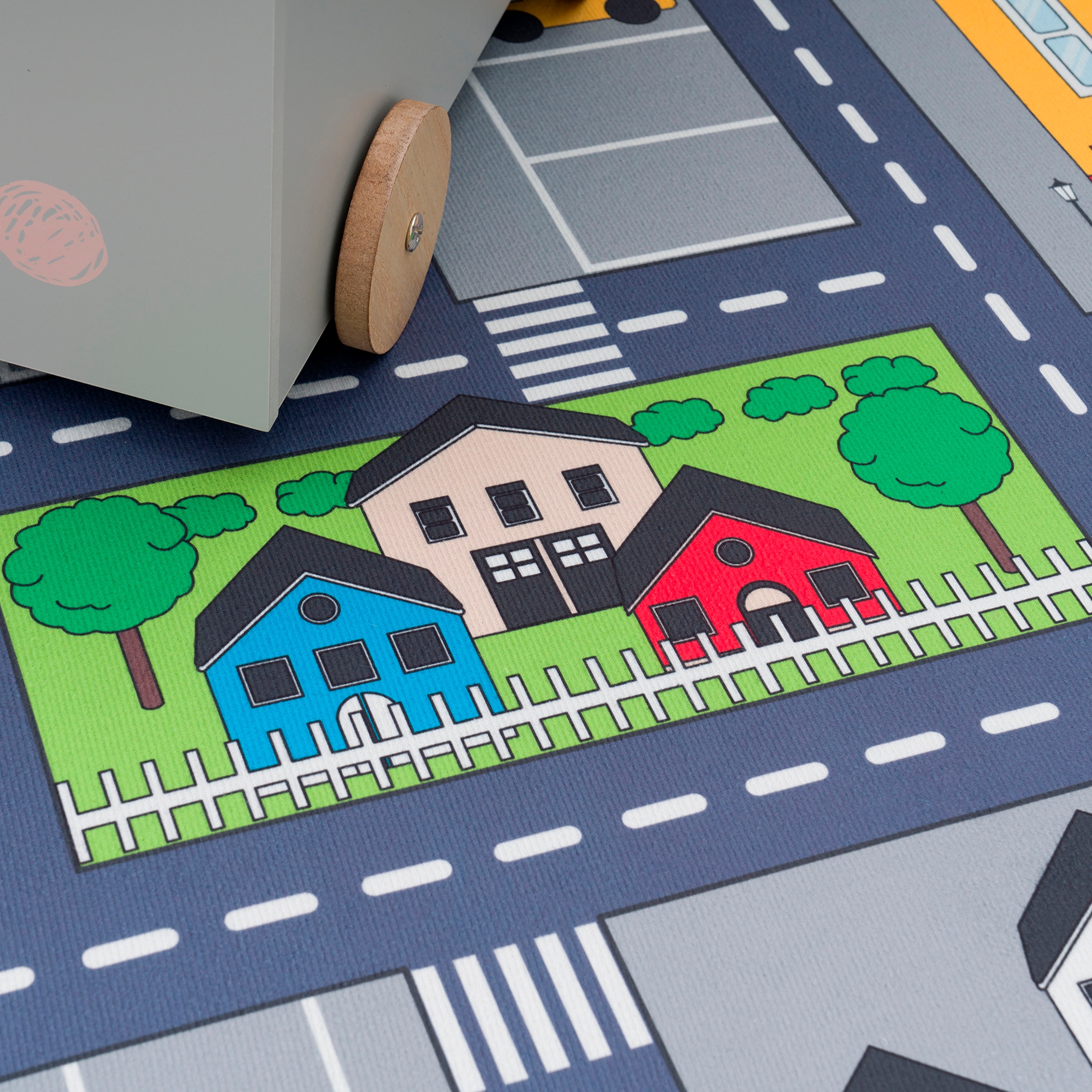 Paco Home Kinderteppich »Bino 576« rechteckig 4 mm Höhe Kurzflor, Strassen-Spiel-Teppich, Kinderzimmer