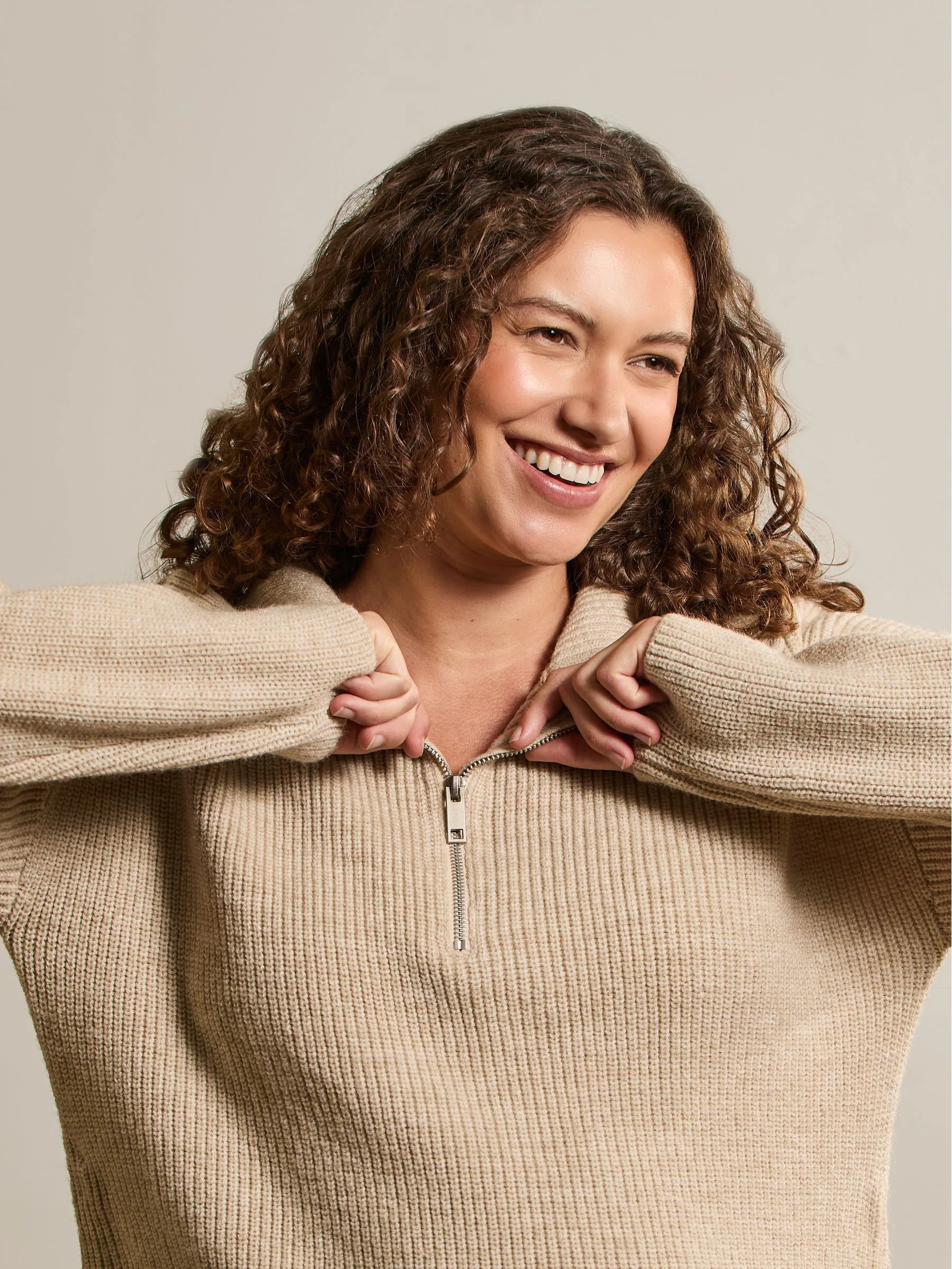 JoJo Maman Bébé Half Zip Maternity And Nursing Jumper