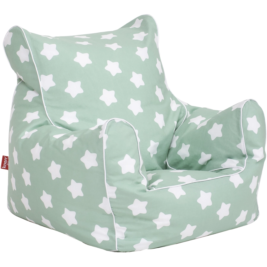 knorr toys® Kindersitzsack Green white stars grün