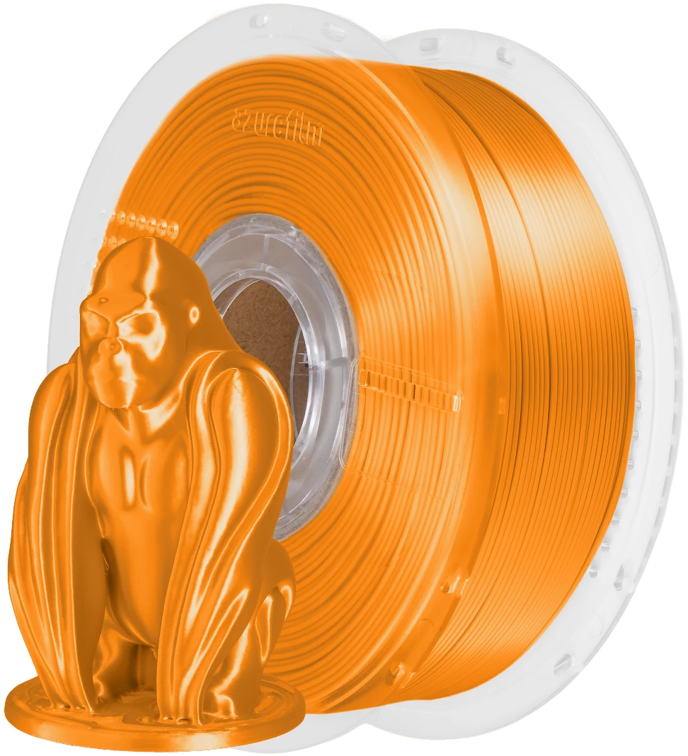 AzureFilm  PLA Silk Flame Orange, 1,75 mm / 1000 g    Hochwertiges Filament mit Silk-Effekt