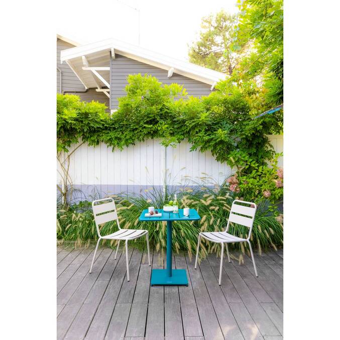 Table de jardin carrée PHUKET Bleu canard