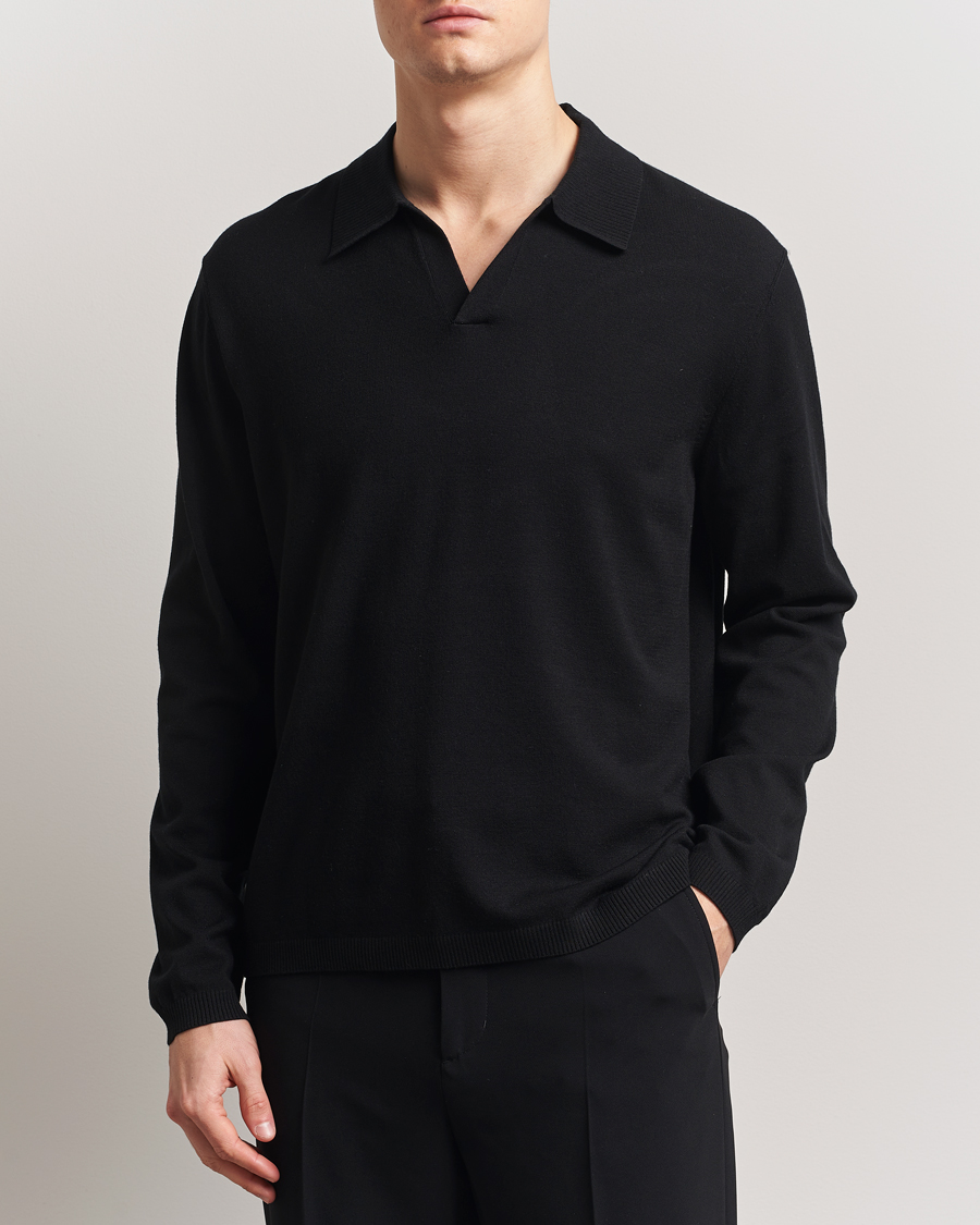 J.Lindeberg Rowan Long Sleeve Polo Black