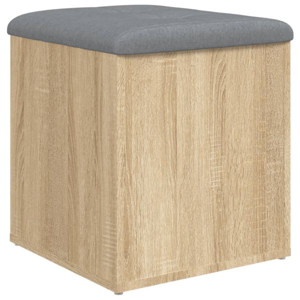 vidaXL Banco de Arrumação 42x42x45cm Derivados Madeira Carvalho Sonoma - 2593195913