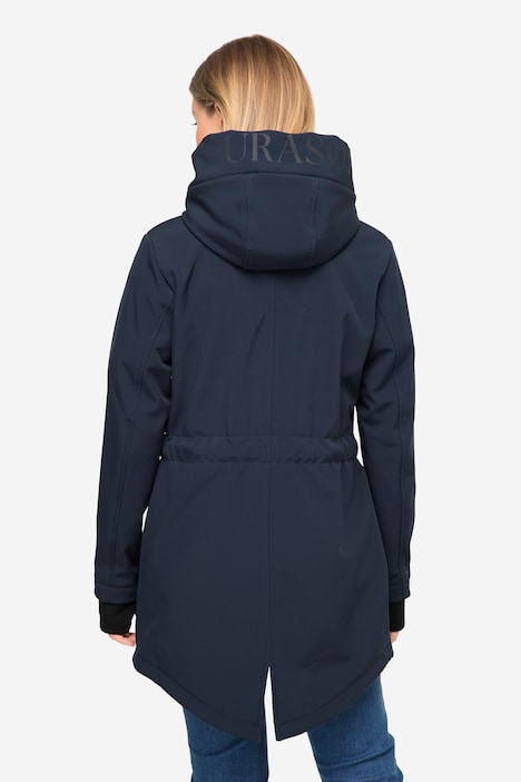 Softshell-Jacke, Fleece-Innenseite, Kapuze mit Teddyfutter