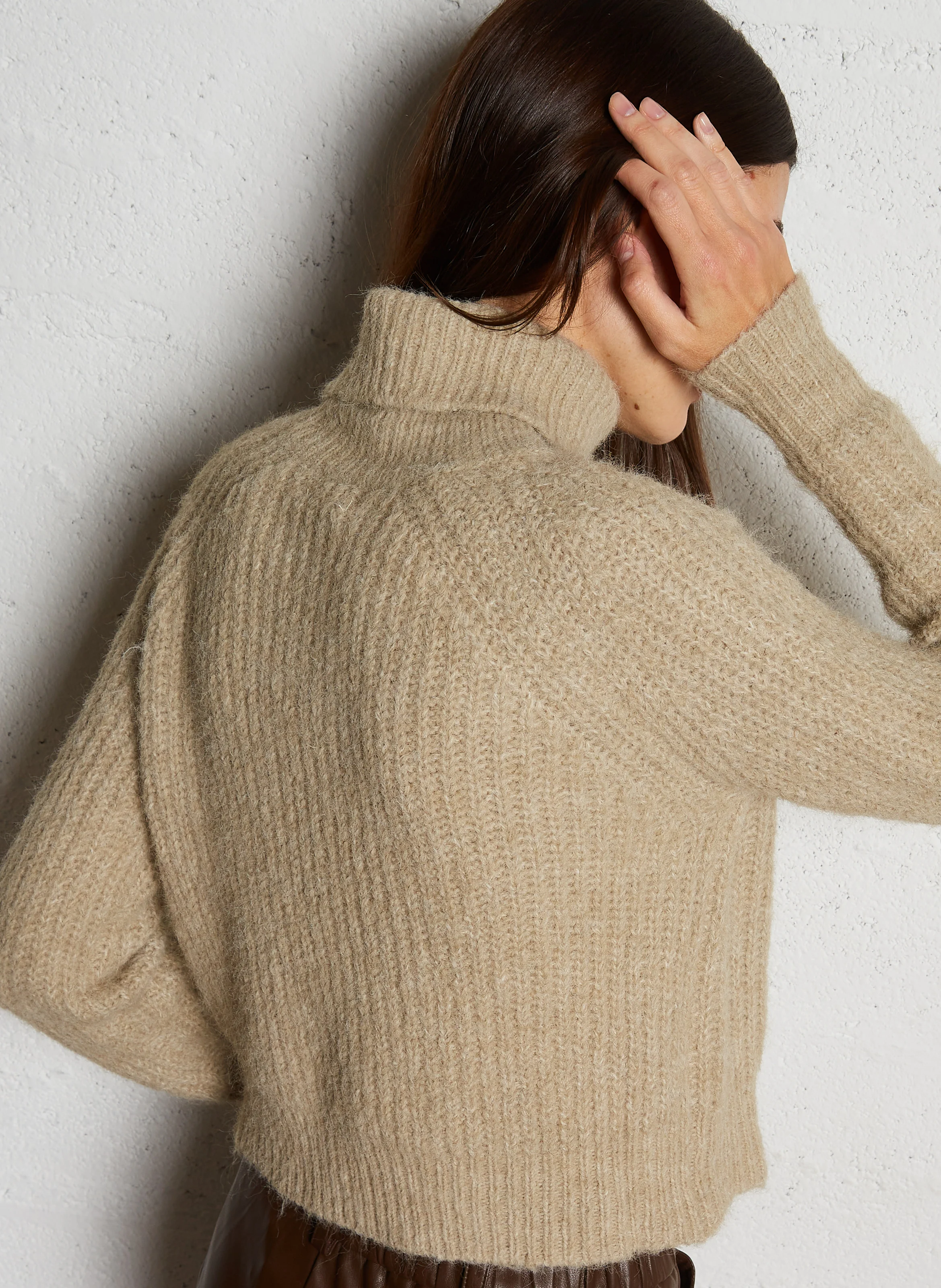 Pull col roulé | Vert