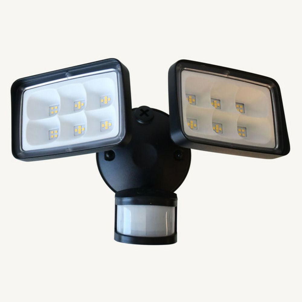 Projecteur sur secteur noir à détection de mouvements - 3800 lumens - led smd - chromex