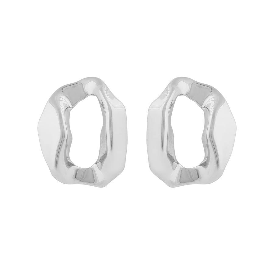 Snö Of Sweden Malibu Big Earring Plain Silver