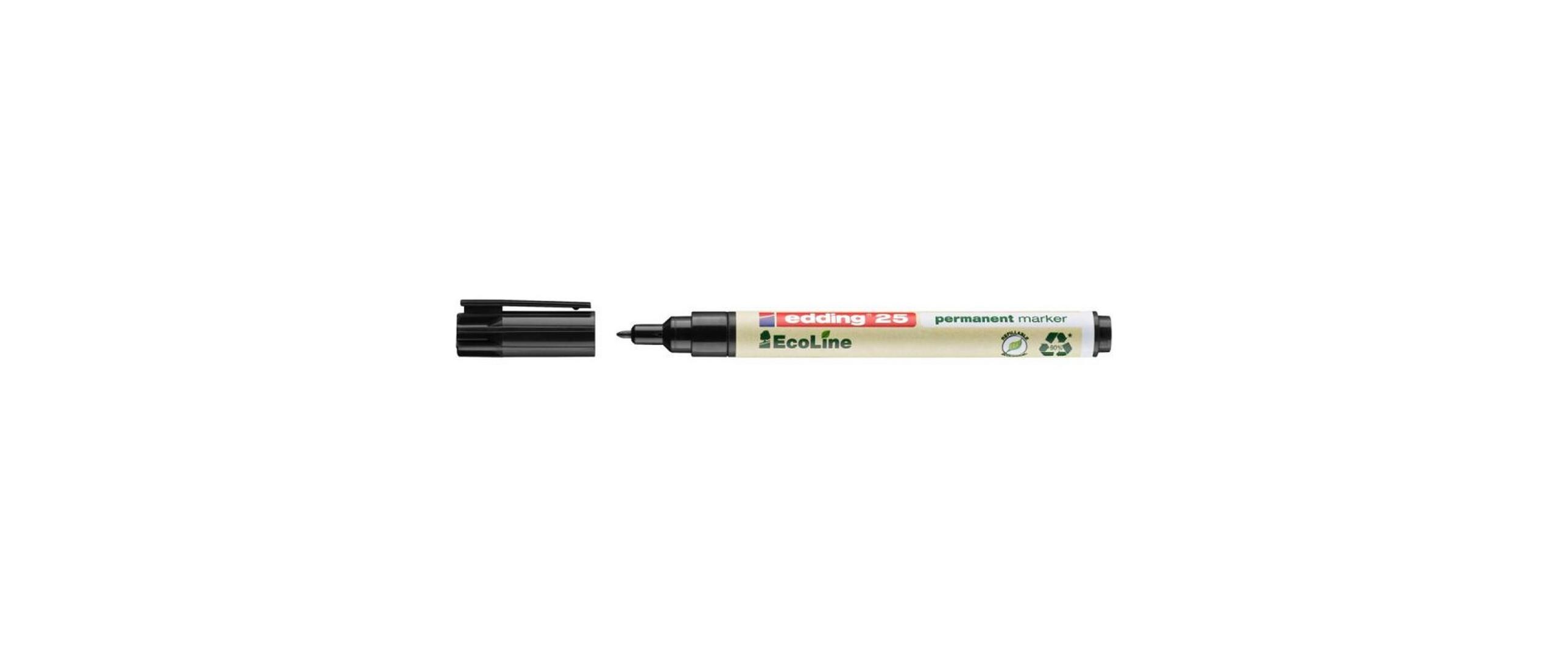 Permanent-Marker 25 EcoLine SchwarzPermanentmarker zum feinen Markieren und Beschriften