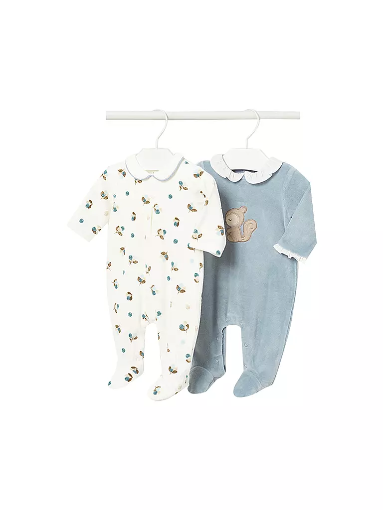 MAYORAL Baby Strampler 2er Set  hellblau