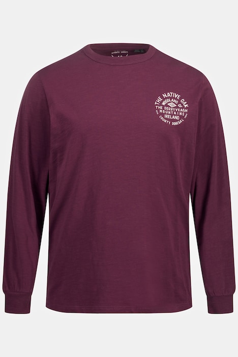 Langarmshirt, Flammjersey, Print, Rundhals