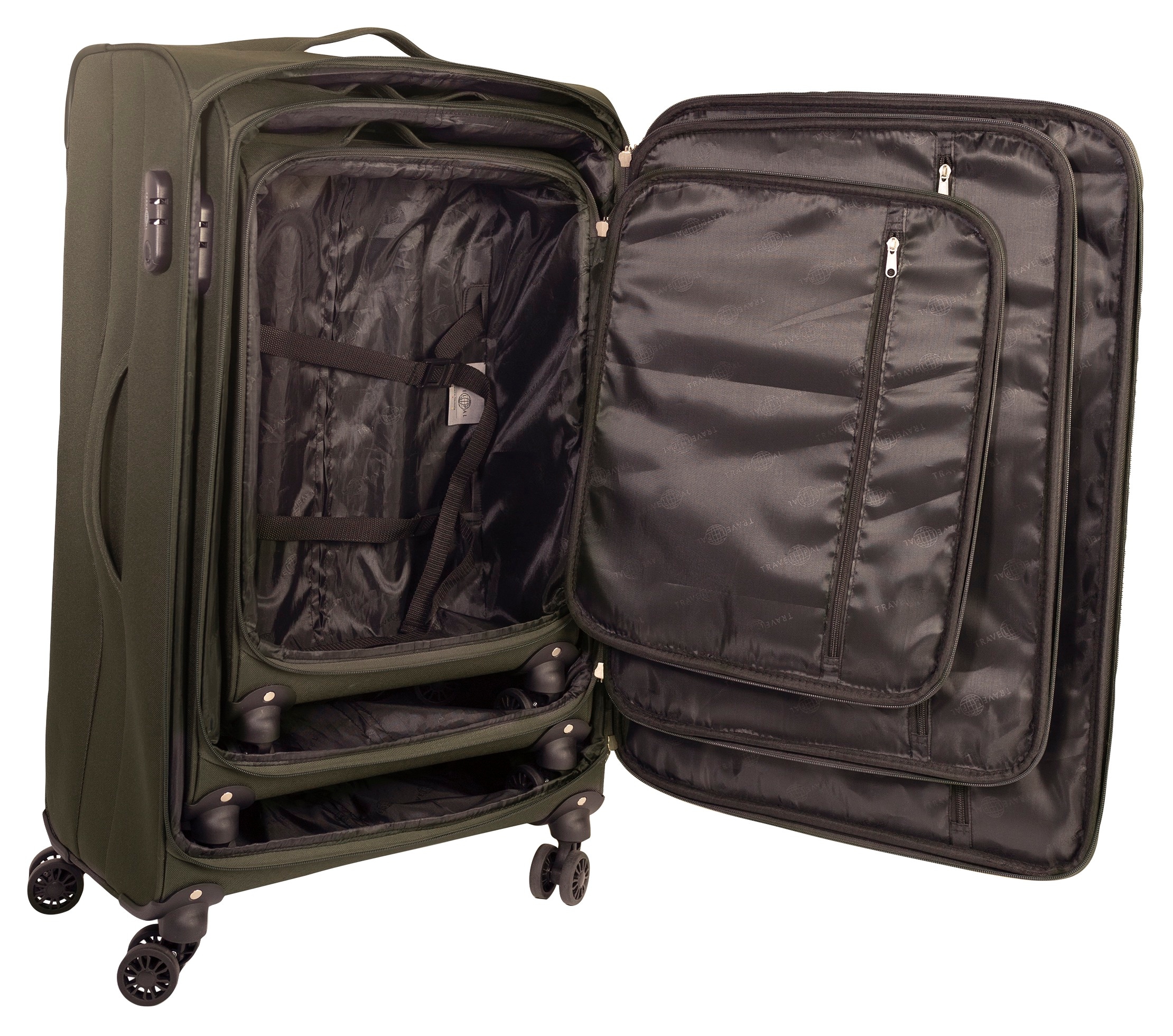 Travel Pal Trolleyset »Reisegepäck Trolley-Set PALMA« 3 Koffer S/M/L,  Reisetasche, Fliegetasche, Kofferanhänger, Koffergurt
