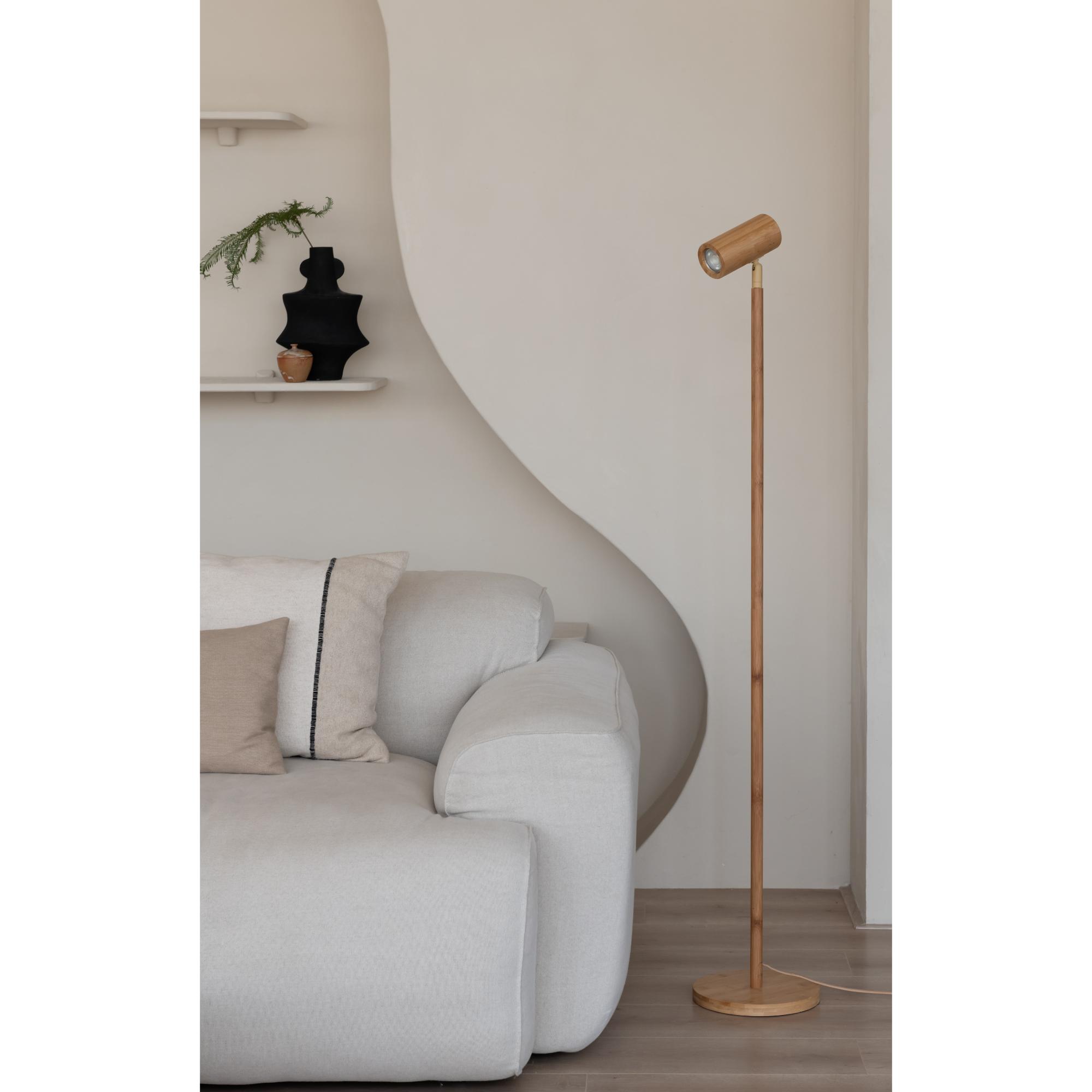 GOOD&MOJO Vloerlamp Java - Naturel - Ã23cm