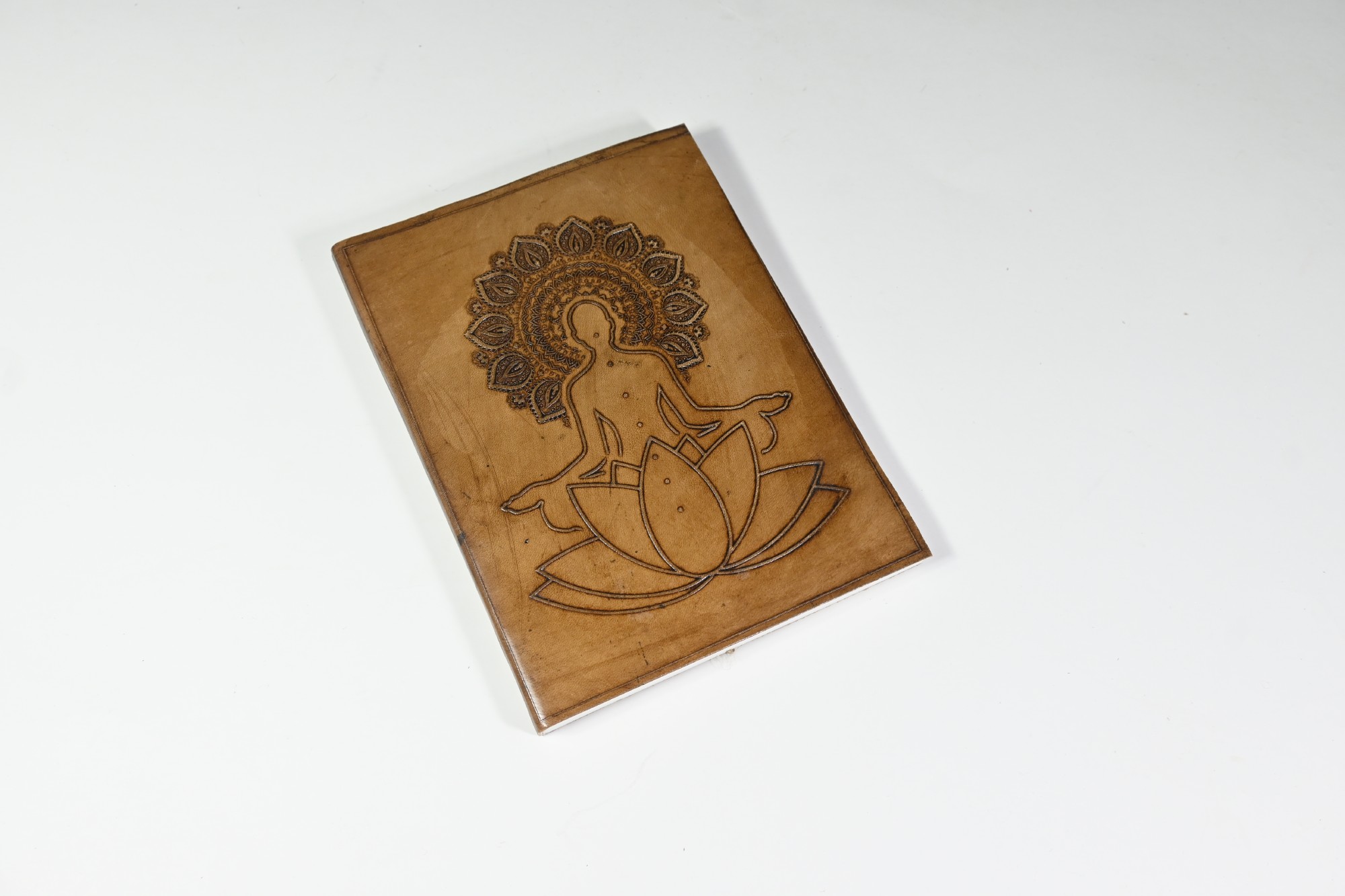 Notizbuch 'Yoga' mit Ledereinband, H 20 cm, B 15 cm, H 1 cm günstig bestellen